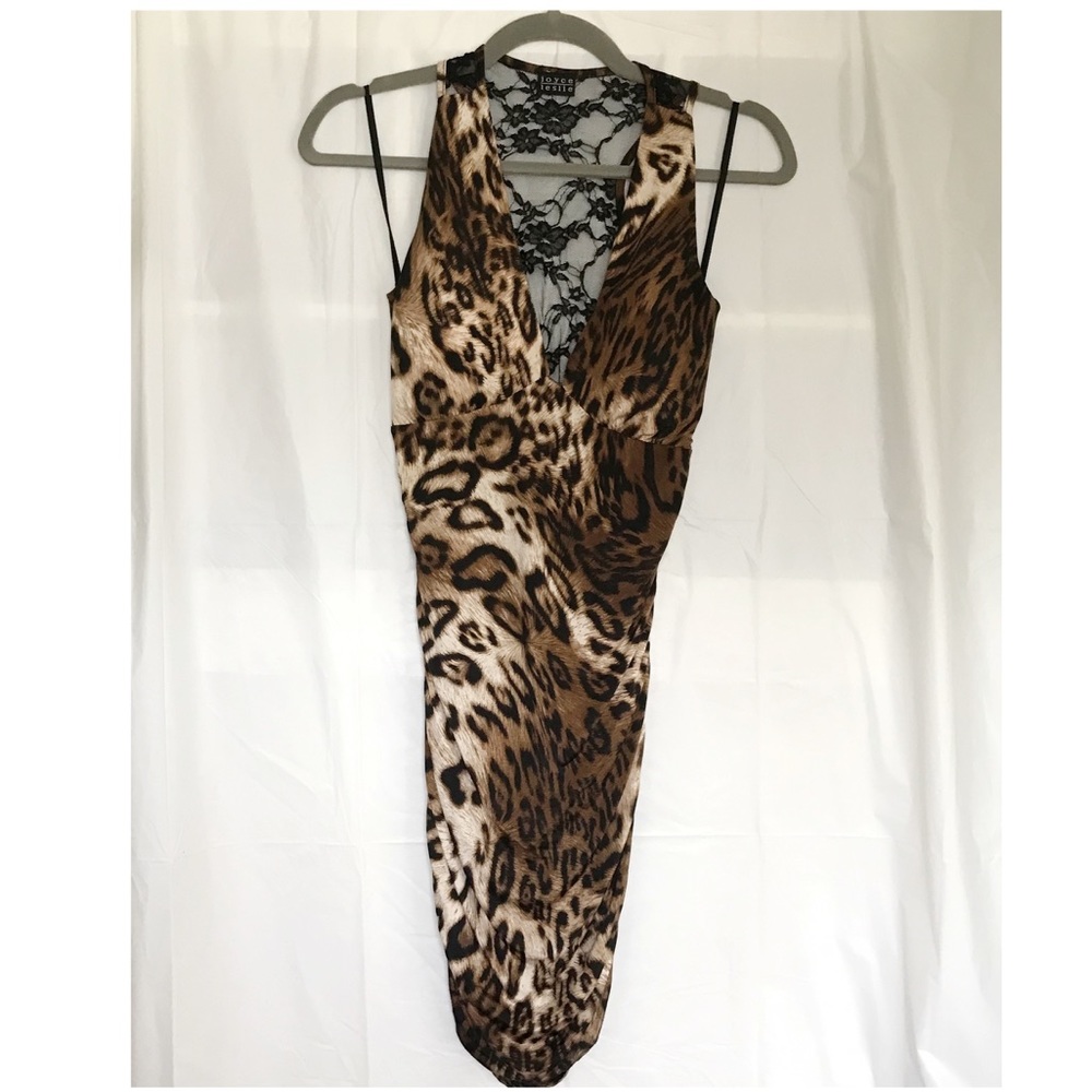 Cheetah Print Dress w/ Lace Sz Sm